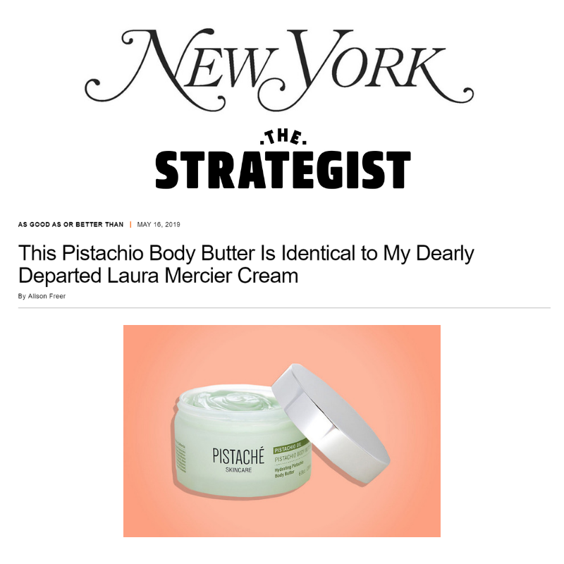 Pistachio Body Butter Featured in NY Mag